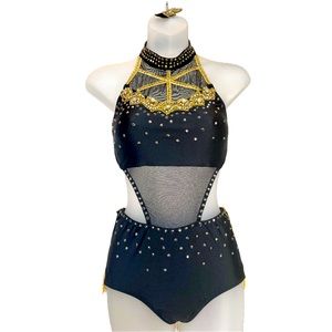 Black and Gold Dance Costume